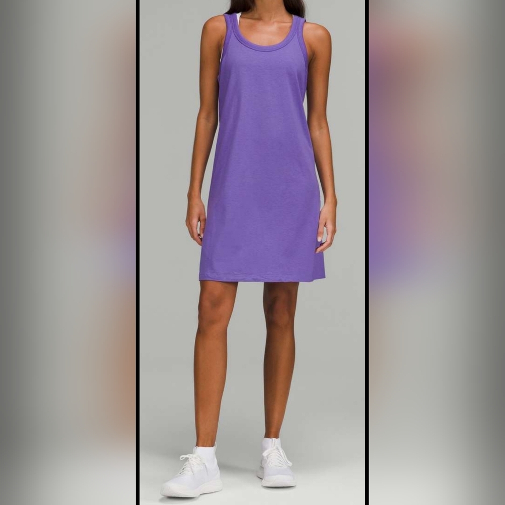 lululemon athletica Classic-Fit Cotton-Blend Scoop Purple Dress